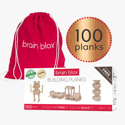 Natural Wooden Building Planks (100 Blocks)