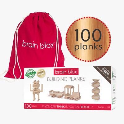 Natural Wooden Building Planks (100 Blocks)
